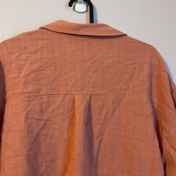 North End Linen Rayon Blend Oversized Boxy Crop Top size S - Picture 9 of 13